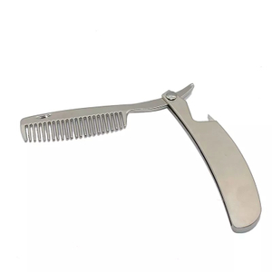 Peine de barba plegable de acero inoxidable
