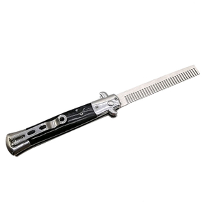 Cuchillo de peine de metal plegable Peine de acero inoxidable