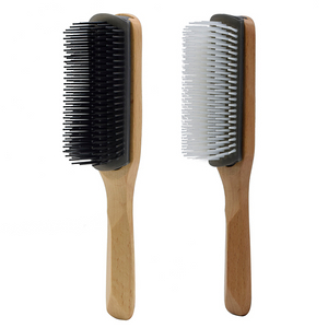Cepillo de pelo de masaje con mango de madera