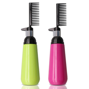 Botella de peine para el cabello Peine de tinte para el cabello Botella de tinte para el cabello Prensa Botella de champú Herramienta de salón profesional