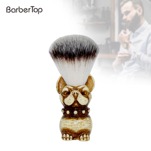 Brocha de afeitar de pelo recto de nailon natural