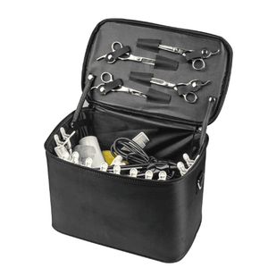 Estuche de almacenamiento para peinados, gran espacio, tablilla, peine, tijeras, bolsa de peluquería con tira, herramienta de peluquería