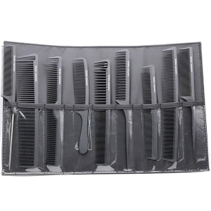 9 peines de corte de peluquero.