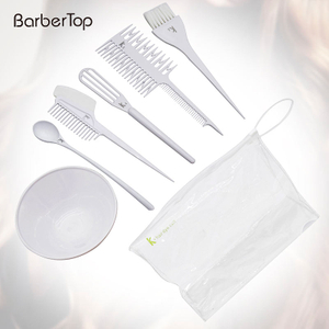 Peluquería de alta calidad Herramientas para el cuidado del cabello Juego de 6 cepillos para teñir el cabello, cuenco para teñir el cabello, peine para teñir el cabello