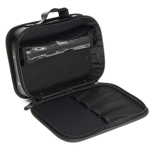 Bolsa de peluquero negra, tijeras de corte de pelo de salón profesional, bolsa de cortadora de peine, organizador de caja de herramientas de peluquería