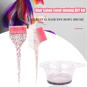 Juego de 3 uds para teñir el cabello en salón, juego de brochas y cuencos para teñir el cabello, tazón para teñir el tinte, peine, cepillo para el hogar, tazón para teñir el cabello