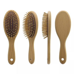 Peine de pelo de madera de haya personalizado de madera natural