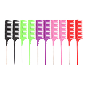Peine resaltador profesional antiestático con logotipo personalizado, peine de separación de cola de rata de precisión para el cabello, peine para tinte de cabello de salón